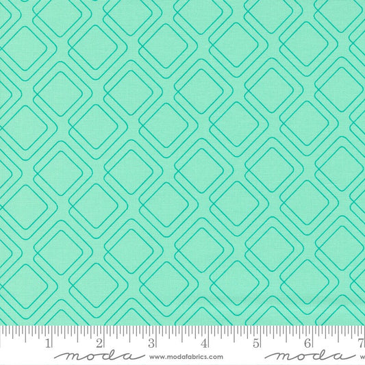 Rainbow Sherbet Connected Graph Paper Green Tea by Sariditty for Moda Fabrics - 45024 25