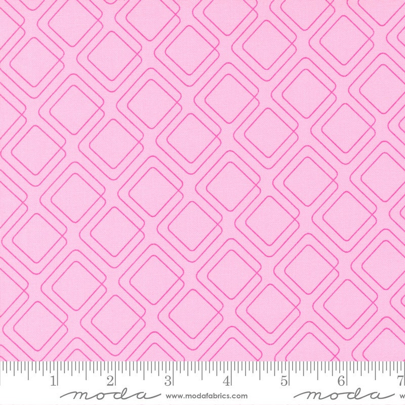 Rainbow Sherbet Connected Graph Paper Cotton Candy by Sariditty for Moda Fabrics - 45024 39