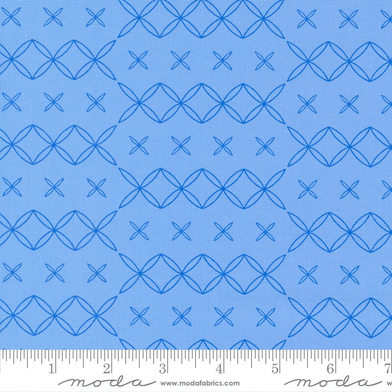 Rainbow Sherbet Blooming Arc Geometrics Blueberry by Sariditty for Moda Fabrics - 45025 20