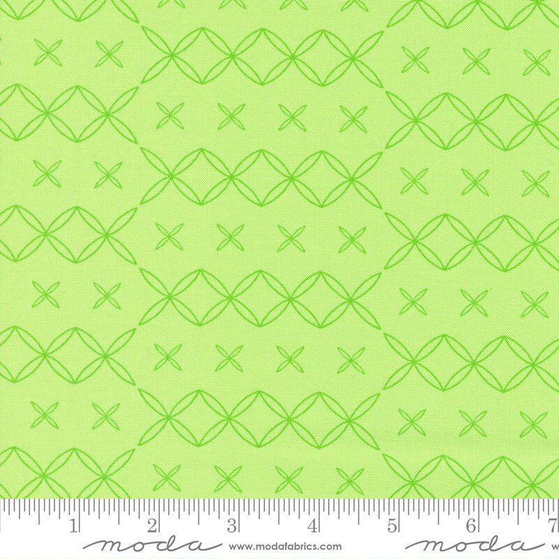 Rainbow Sherbet Blooming Arc Geometrics Green Apple by Sariditty for Moda Fabrics - 45025 27