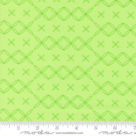 Rainbow Sherbet Blooming Arc Geometrics Green Apple by Sariditty for Moda Fabrics - 45025 27