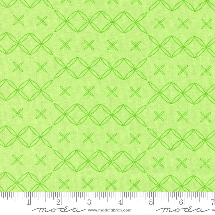 Rainbow Sherbet Blooming Arc Geometrics Green Apple by Sariditty for Moda Fabrics - 45025 27