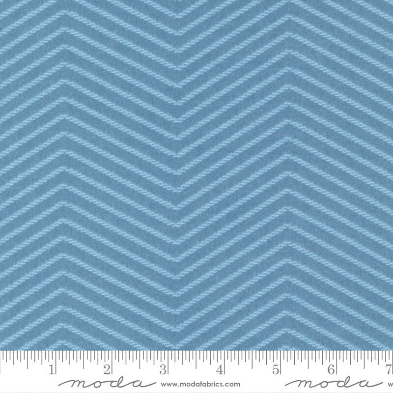 Lakeside Gatherings Flannel Double Zig Zag Stripe Lake by Primitive Gatherings for Moda Fabrics - 49222 14F