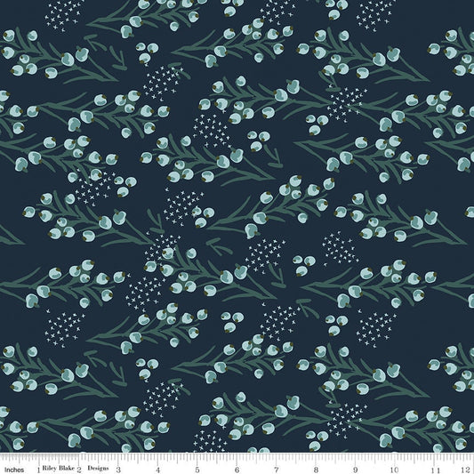 Bellissimo Gardens Berries Midnight by My Mind's Eye for Riley Blake Designs - C13832-MIDNIGHT