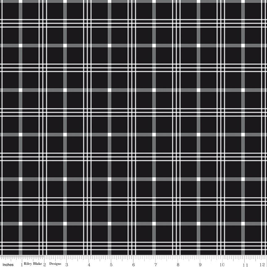 Black Tie Plaid Black by Dani Mogstad for Riley Blake Designs - C13752-BLACK