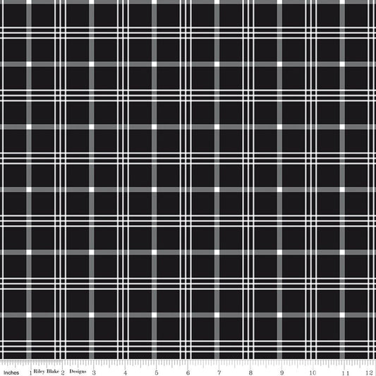 Black Tie Plaid Black by Dani Mogstad for Riley Blake Designs - C13752-BLACK