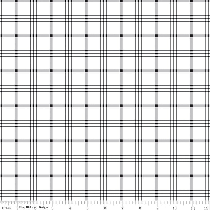 Black Tie Plaid Off White by Dani Mogstad for Riley Blake Designs - C13752-OFFWHITE