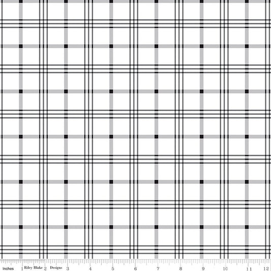 Black Tie Plaid Off White by Dani Mogstad for Riley Blake Designs - C13752-OFFWHITE