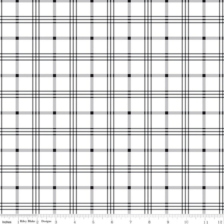 Black Tie Plaid Off White by Dani Mogstad for Riley Blake Designs - C13752-OFFWHITE