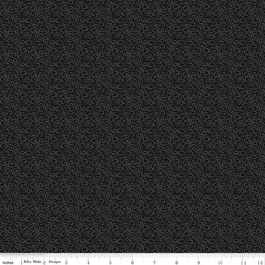 Black Tie Swirls Black by Dani Mogstad for Riley Blake Designs - C13756-BLACK