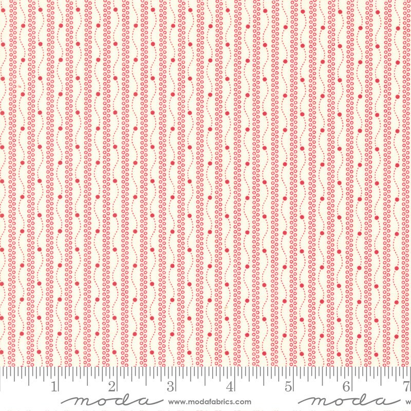 Joyful Gatherings String of Lights Stripe Snow Candy Apple by Primitive Gatherings for Moda Fabrics - 49213 11