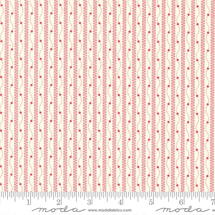 Joyful Gatherings String of Lights Stripe Snow Candy Apple by Primitive Gatherings for Moda Fabrics - 49213 11