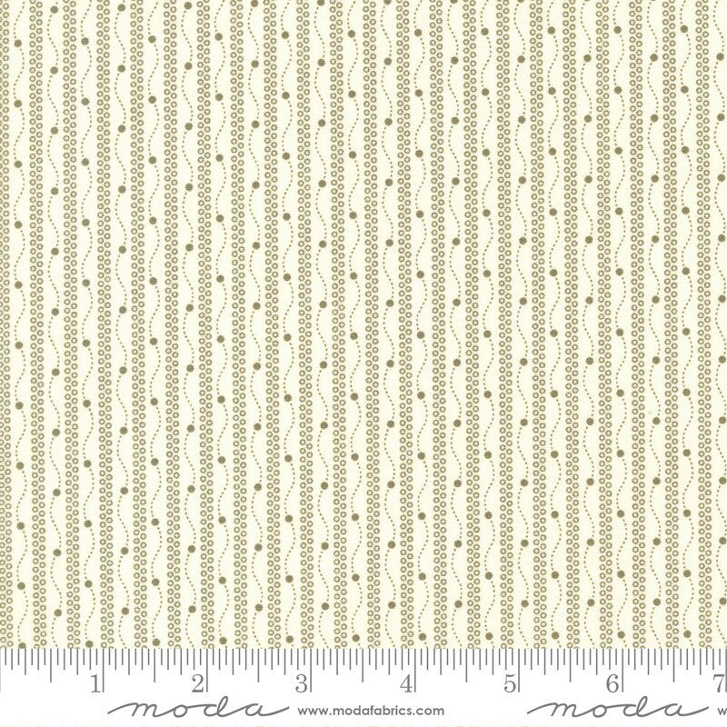 Joyful Gatherings String of Lights Stripe Snow Evergreen by Primitive Gatherings for Moda Fabrics - 49213 21