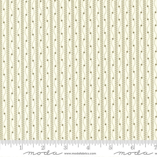 Joyful Gatherings String of Lights Stripe Snow Evergreen by Primitive Gatherings for Moda Fabrics - 49213 21