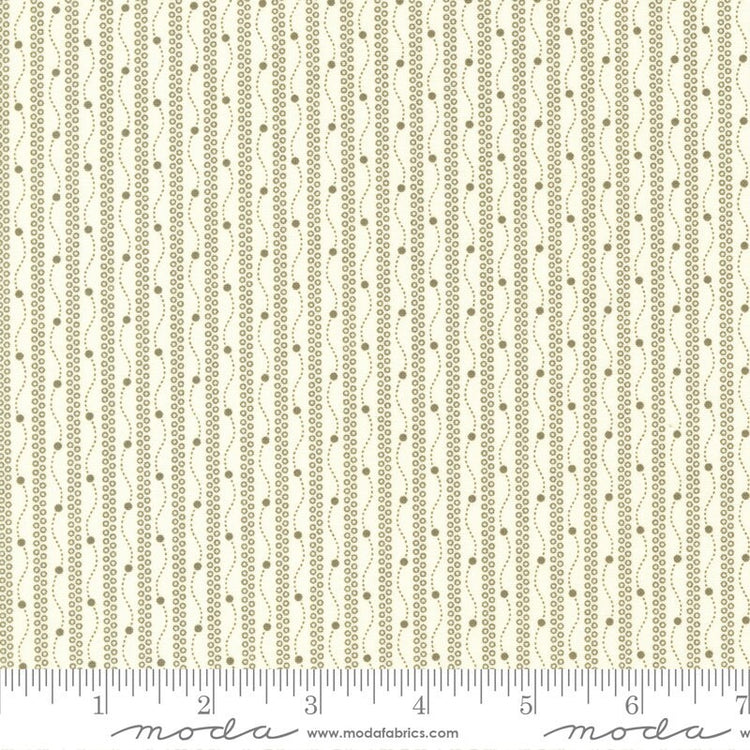 Joyful Gatherings String of Lights Stripe Snow Evergreen by Primitive Gatherings for Moda Fabrics - 49213 21