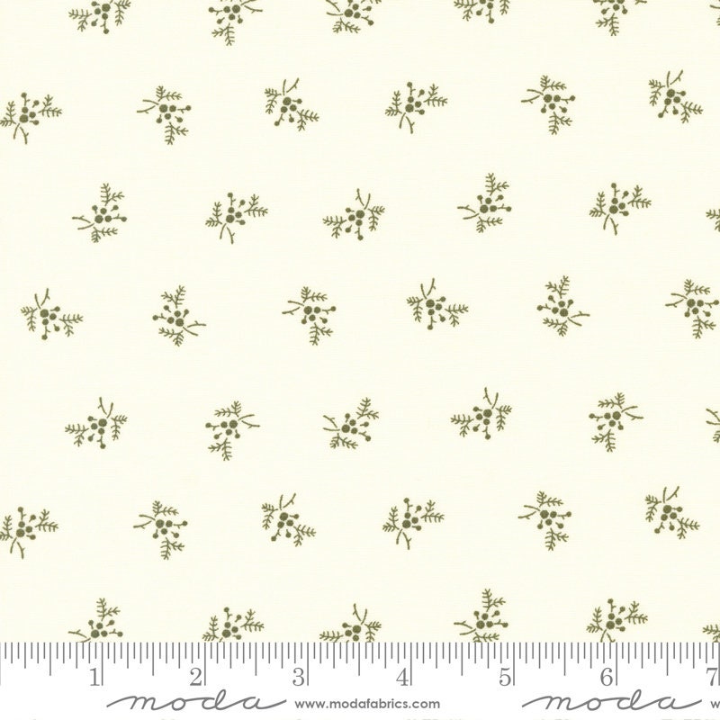 Joyful Gatherings Mistletoe Blenders Snow Evergreen by Primitive Gatherings for Moda Fabrics - 49217 21