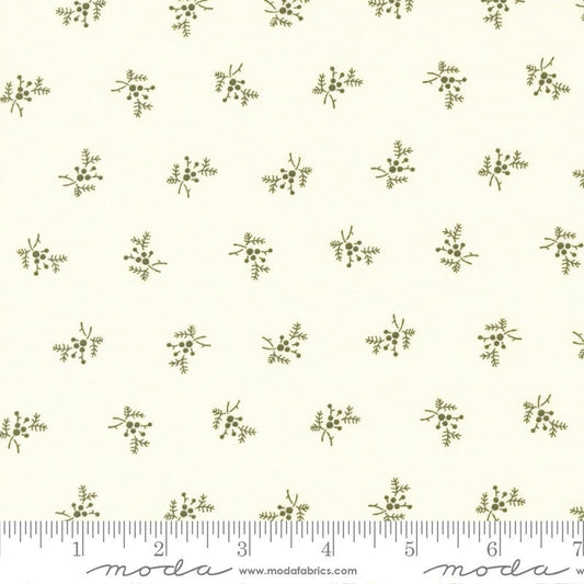 Joyful Gatherings Mistletoe Blenders Snow Evergreen by Primitive Gatherings for Moda Fabrics - 49217 21