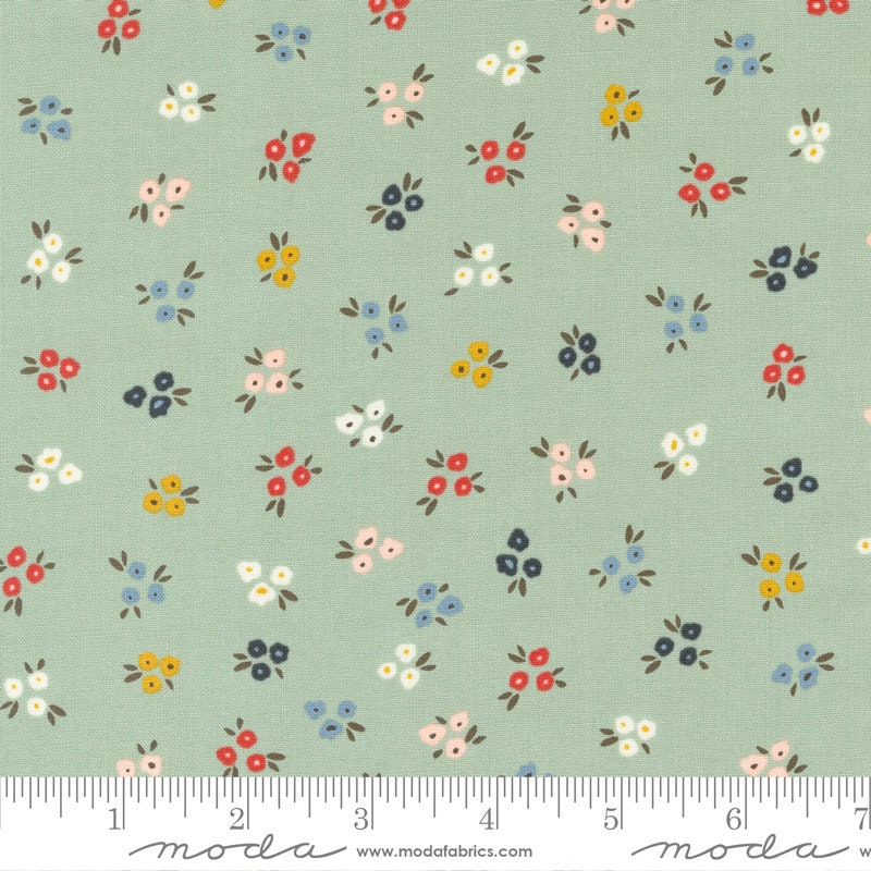 Dawn on the Prairie Sweet Ditsy Dusty Mist by Stephanie Sliwinski of Fancy That Design House for Moda Fabrics - 45573 18