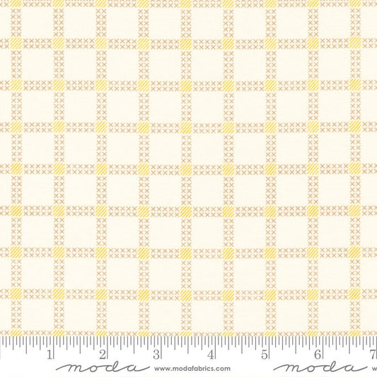 Dawn on the Prairie Stitch Checks Unbleached by Stephanie Sliwinski of Fancy That Design House for Moda Fabrics - 45575 11