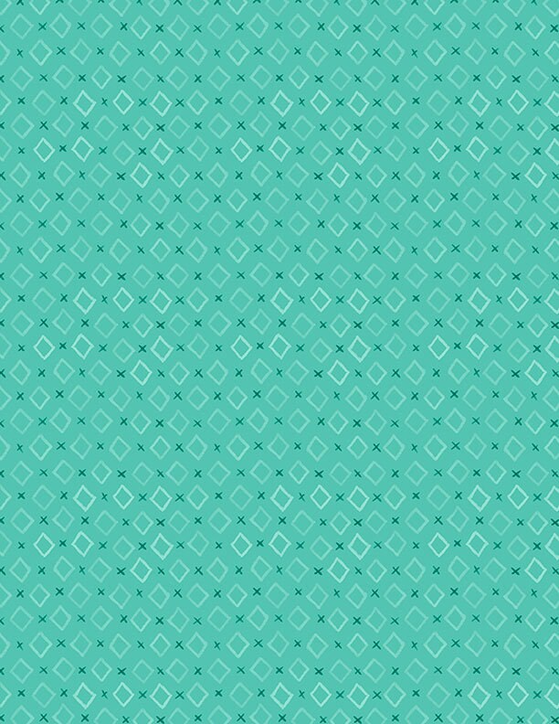 Cocoa Sweet Diamonds All Over Teal by Danielle Leone for Wilmington Prints - 3017 27676 777