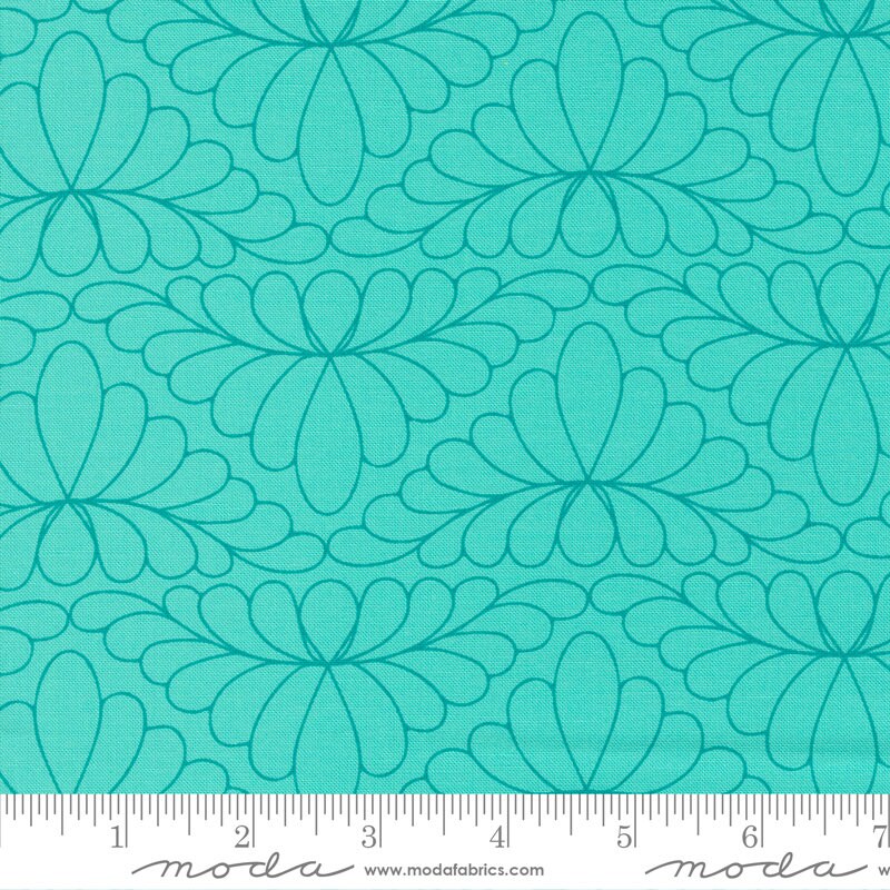 Rainbow Sherbet Feather Arcs Geometrics Pistachio by Sariditty for Moda Fabrics - 45020 24