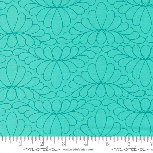 Rainbow Sherbet Feather Arcs Geometrics Pistachio by Sariditty for Moda Fabrics - 45020 24