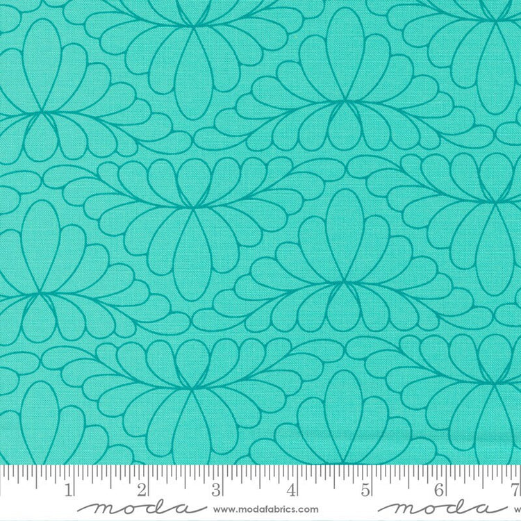 Rainbow Sherbet Feather Arcs Geometrics Pistachio by Sariditty for Moda Fabrics - 45020 24