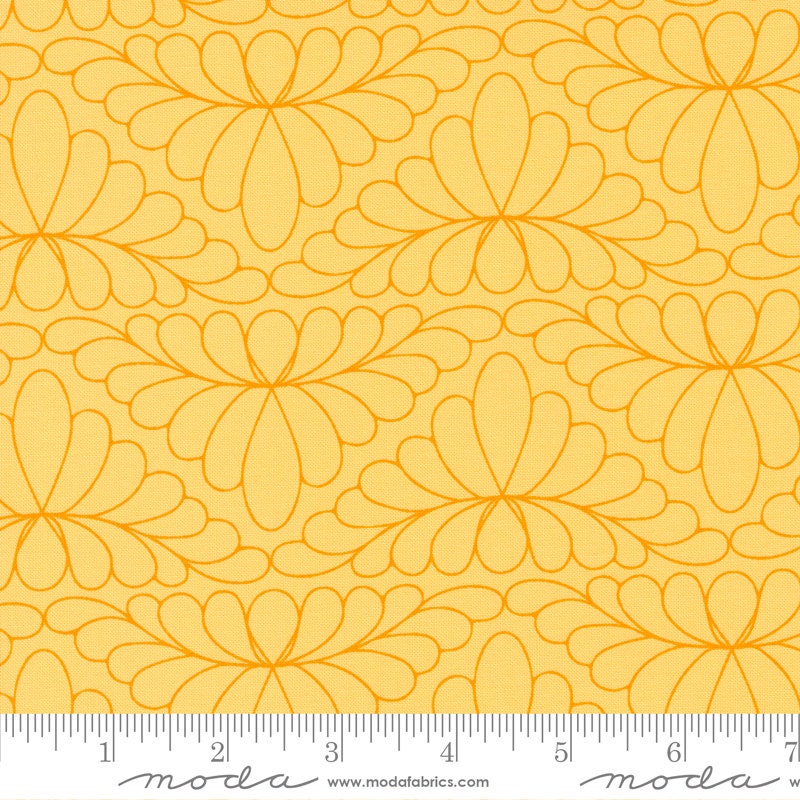 Rainbow Sherbet Feather Arcs Geometrics Butterscotch by Sariditty for Moda Fabrics - 45020 31