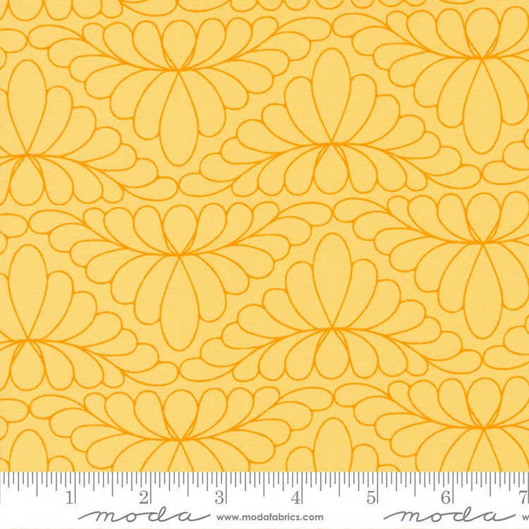 Rainbow Sherbet Feather Arcs Geometrics Butterscotch by Sariditty for Moda Fabrics - 45020 31