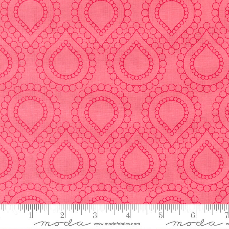 Rainbow Sherbet Beaded Lotus Geometrics Cherry by Sariditty for Moda Fabrics - 45021 36