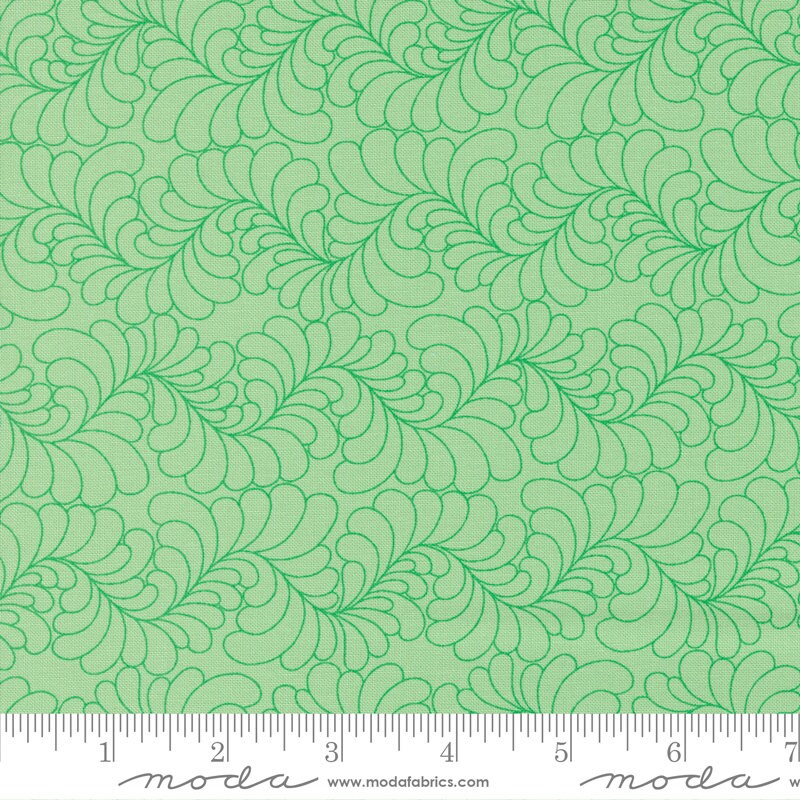 Rainbow Sherbet Feathers Geometric Mint by Sariditty for Moda Fabrics - 45022 26