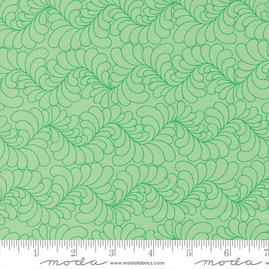 Rainbow Sherbet Feathers Geometric Mint by Sariditty for Moda Fabrics - 45022 26