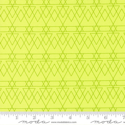Rainbow Sherbet Triangled Geometrics Key Lime by Sariditty for Moda Fabrics - 45023 28