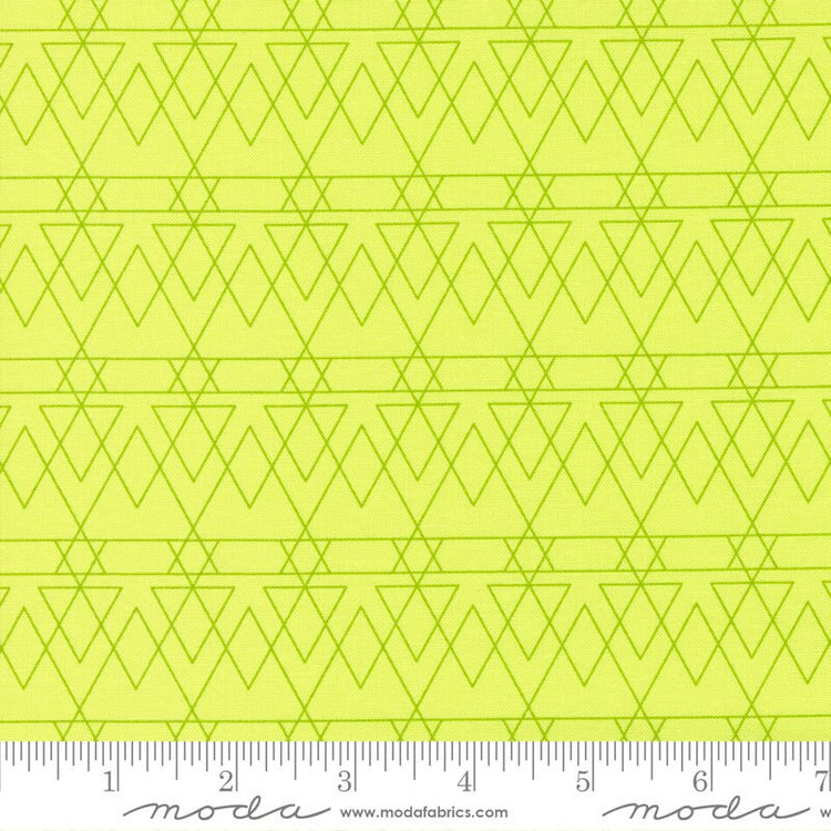 Rainbow Sherbet Triangled Geometrics Key Lime by Sariditty for Moda Fabrics - 45023 28