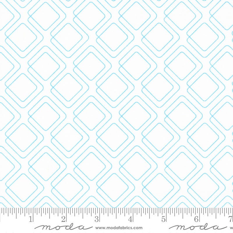 Rainbow Sherbet Connected Graph Paper Moon Mist by Sariditty for Moda Fabrics - 45024 42