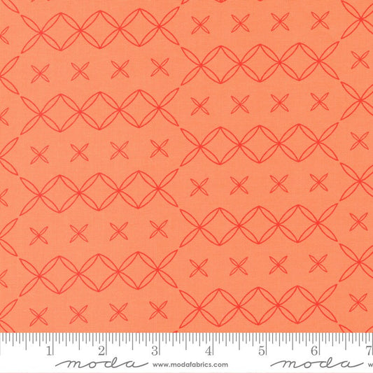 Rainbow Sherbet Blooming Arc Geometrics Melon by Sariditty for Moda Fabrics - 45025 34