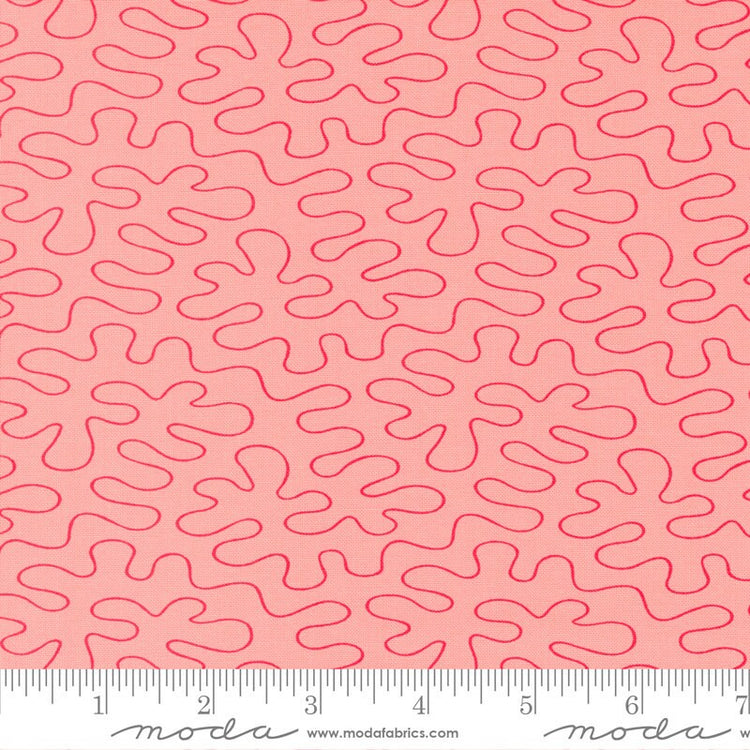 Rainbow Sherbet Stipple Ripple Geometrics Strawberry by Sariditty for Moda Fabrics - 45026 37