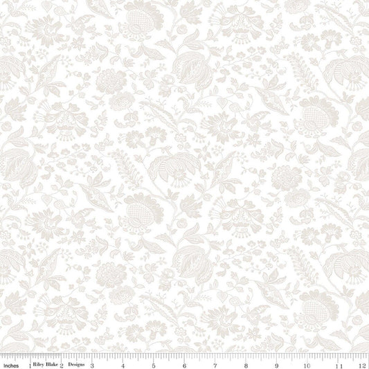 Lasenby Silhouette Victoria Lace Floral Cream by Liberty Fabrics - 01666848C