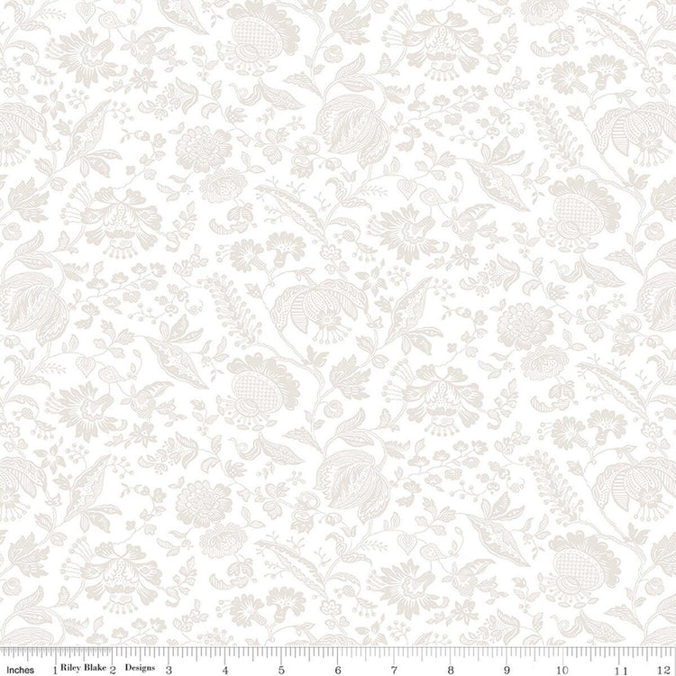 Lasenby Silhouette Victoria Lace Floral Cream by Liberty Fabrics - 01666848C