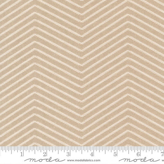 Lakeside Gatherings Flannel Double Zig Zag Stripe Sand by Primitive Gatherings for Moda Fabrics - 49222 17F