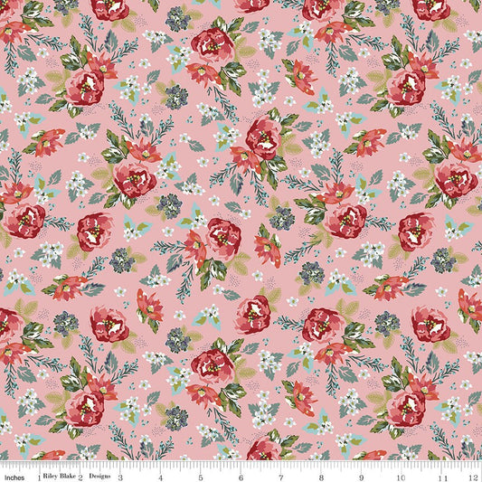 Bellissimo Gardens Floral Pink by My Mind's Eye for Riley Blake Designs - C13831-PINK