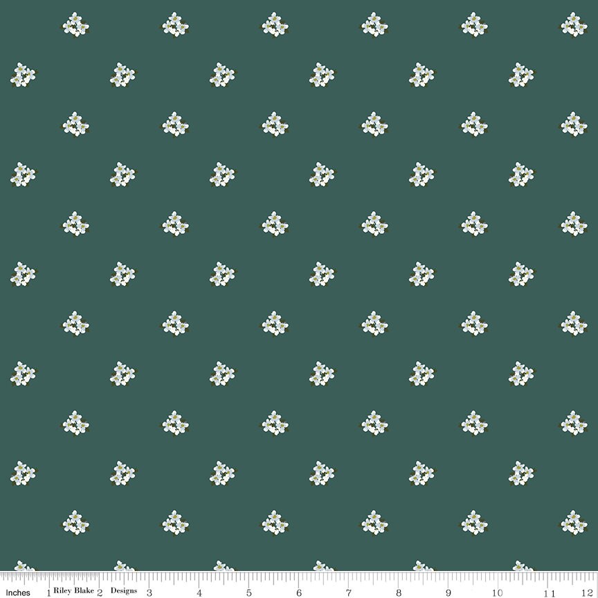 Bellissimo Gardens Ditsy Floral Jade by My Mind's Eye for Riley Blake Designs - C13833-JADE