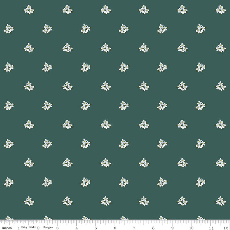 Bellissimo Gardens Ditsy Floral Jade by My Mind's Eye for Riley Blake Designs - C13833-JADE