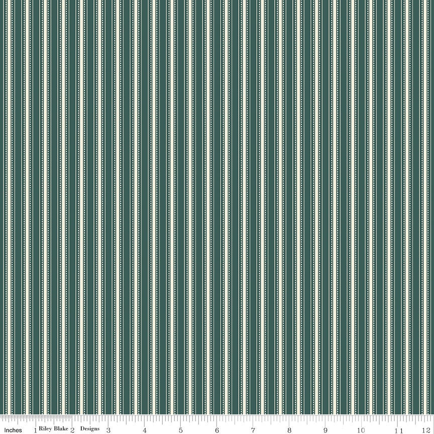 Bellissimo Gardens Stripe Jade by My Mind's Eye for Riley Blake Designs - C13834-JADE