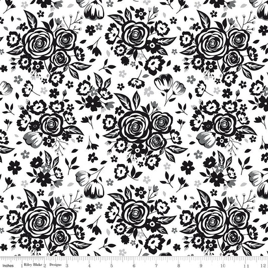 Black Tie Main Off White by Dani Mogstad for Riley Blake Designs - C13750-OFFWHITE
