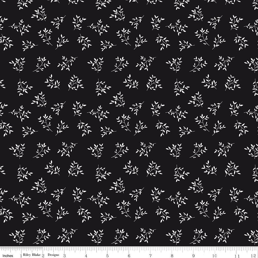 Black Tie Branches Black by Dani Mogstad for Riley Blake Designs - C13754-BLACK