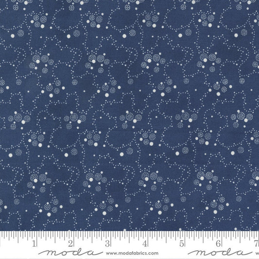 Sunrise Side Meandering Dots Navy by Minick & Simpson for Moda Fabrics - 14963 18