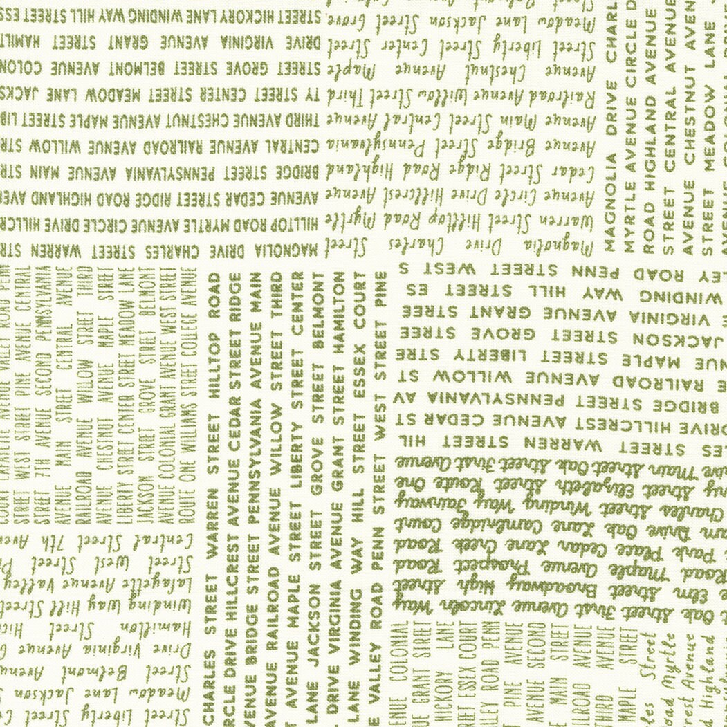 Main Street In The News Text and Words Vanilla Grass by Sweetwater for Moda Fabrics - 55641 13