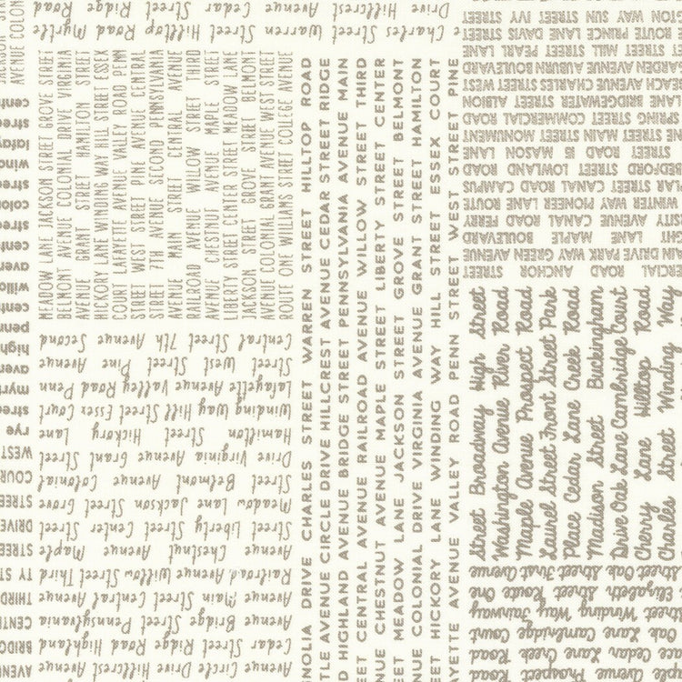 Main Street In The News Text and Words Vanilla Taupe by Sweetwater for Moda Fabrics - 55641 14