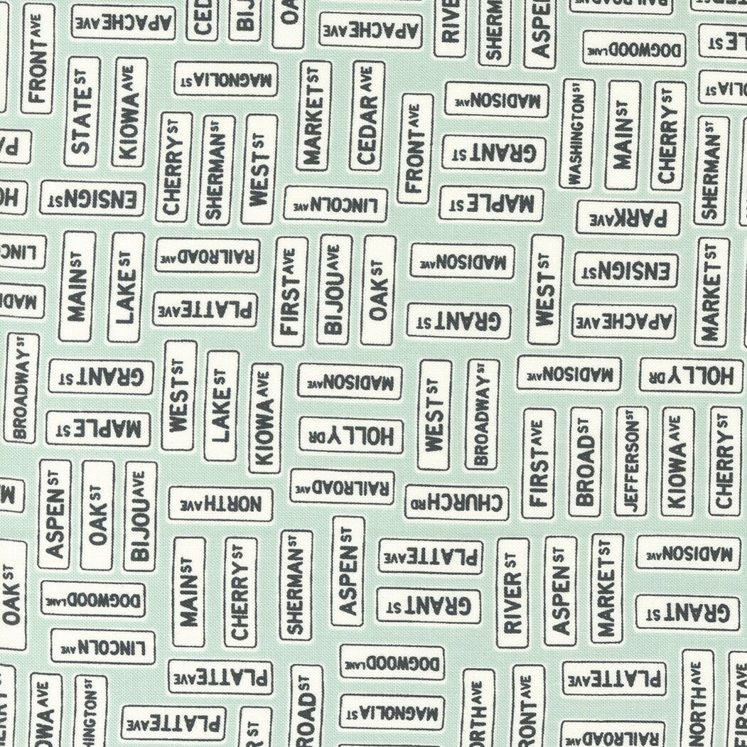 Main Street Street Signs Sky by Sweetwater for Moda Fabrics - 55643 22